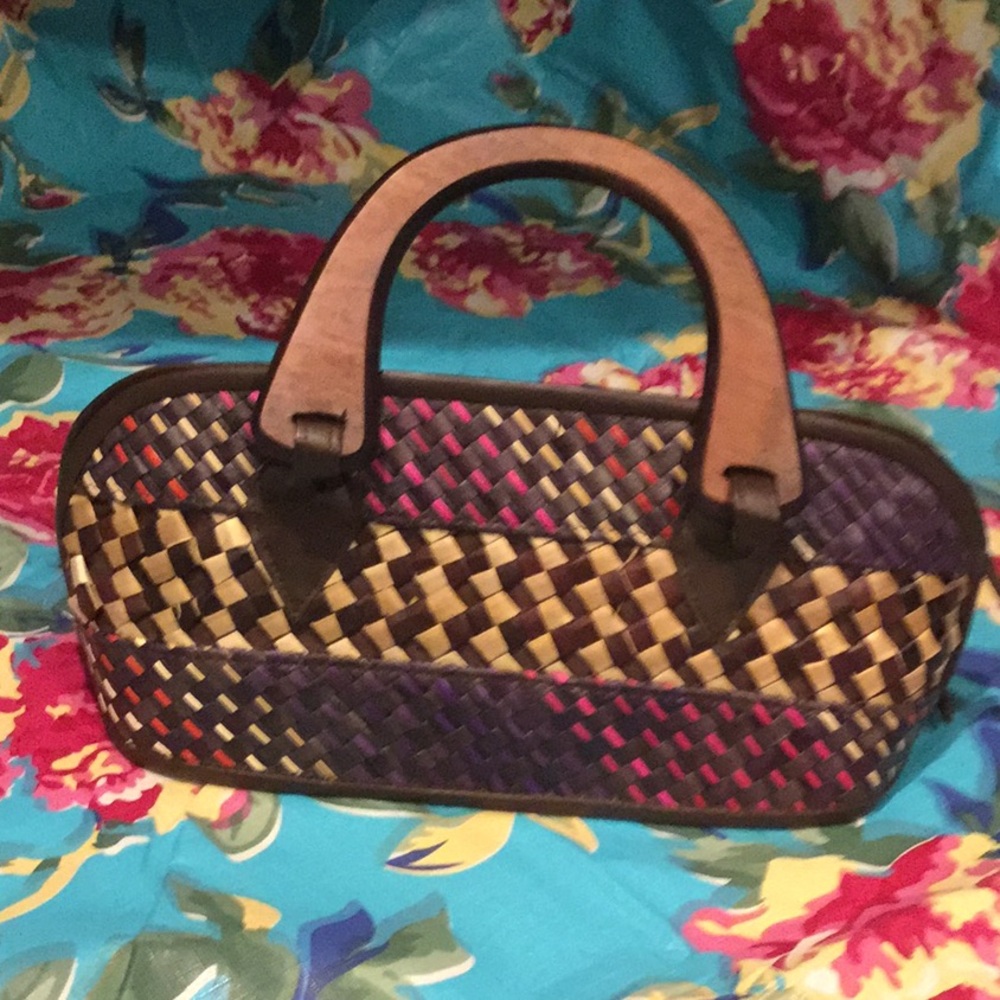 Boho woven purse bag farmhouse farmer’s market spring valentine day brunch chic - Picture 4 of 7